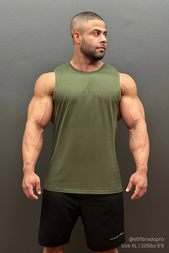 Apollo Men's Sleeveless Training Tee - Olive