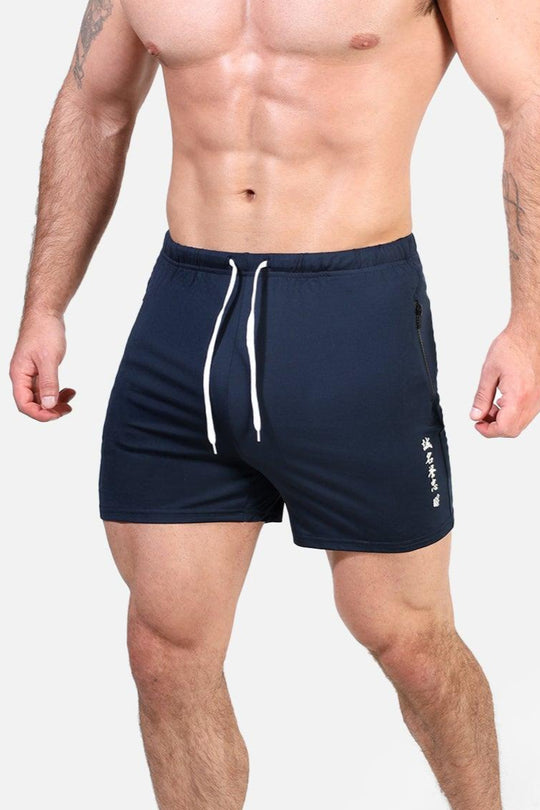 Agile Bodybuilding 4'' Shorts w Zipper Pockets -  Navy Integrity