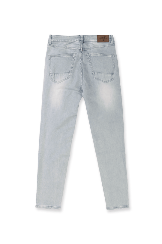 Men's Premium Fitted Stretchy Jeans - Faded Light Blue