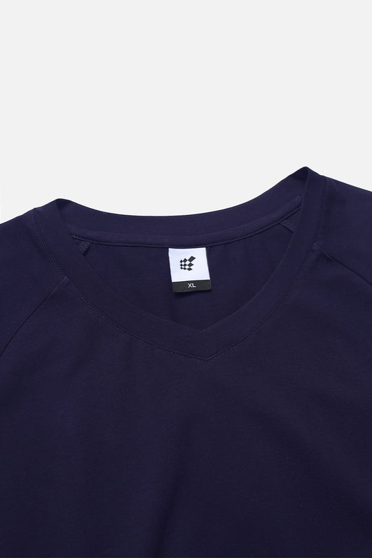 V Neck Muscle-Fit T-Shirt - Navy