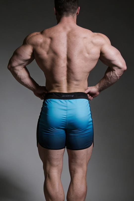Men's Physique Board Shorts  - 15" Athlete Cut - Teal Fade
