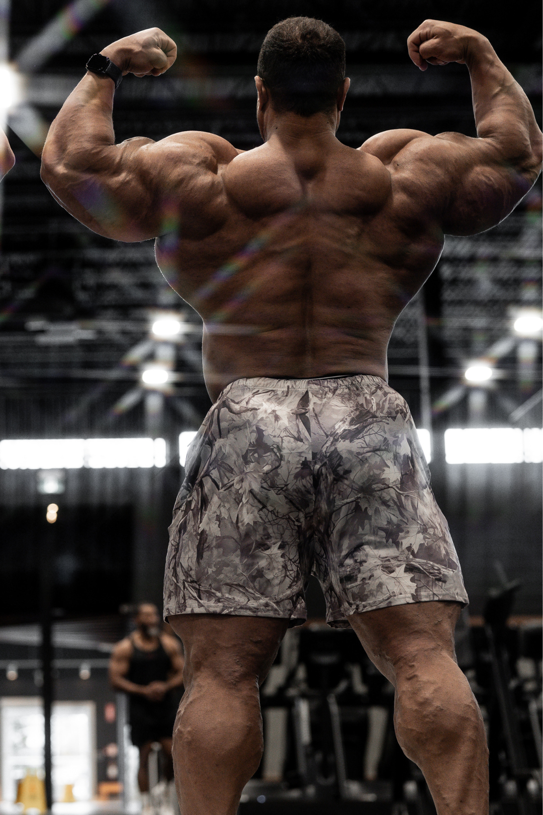 Agile Bodybuilding 4'' Shorts w Zipper Pockets - Leaf Camo