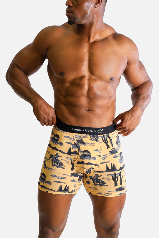 Men's Boxer Briefs - Wild West
