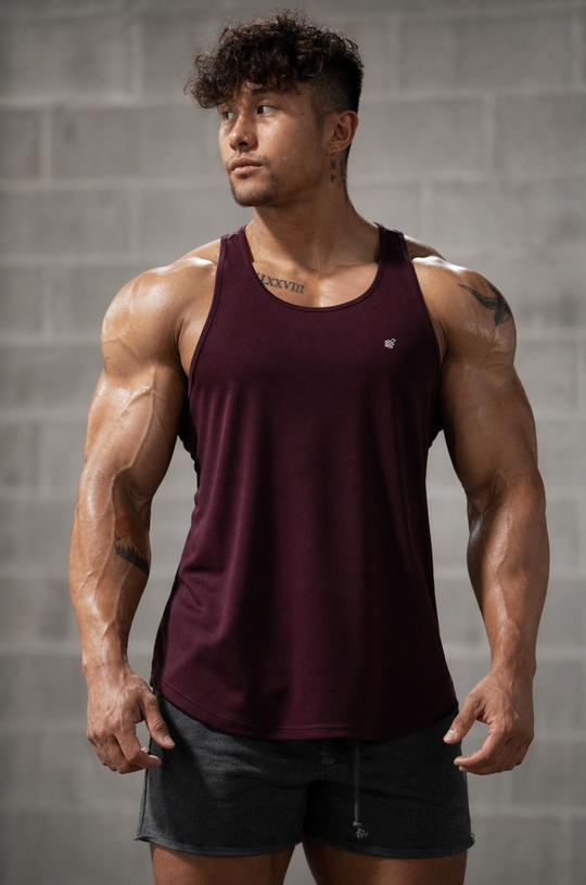 Fast-Dry Bodybuilding Workout Stringer - Dark Purple