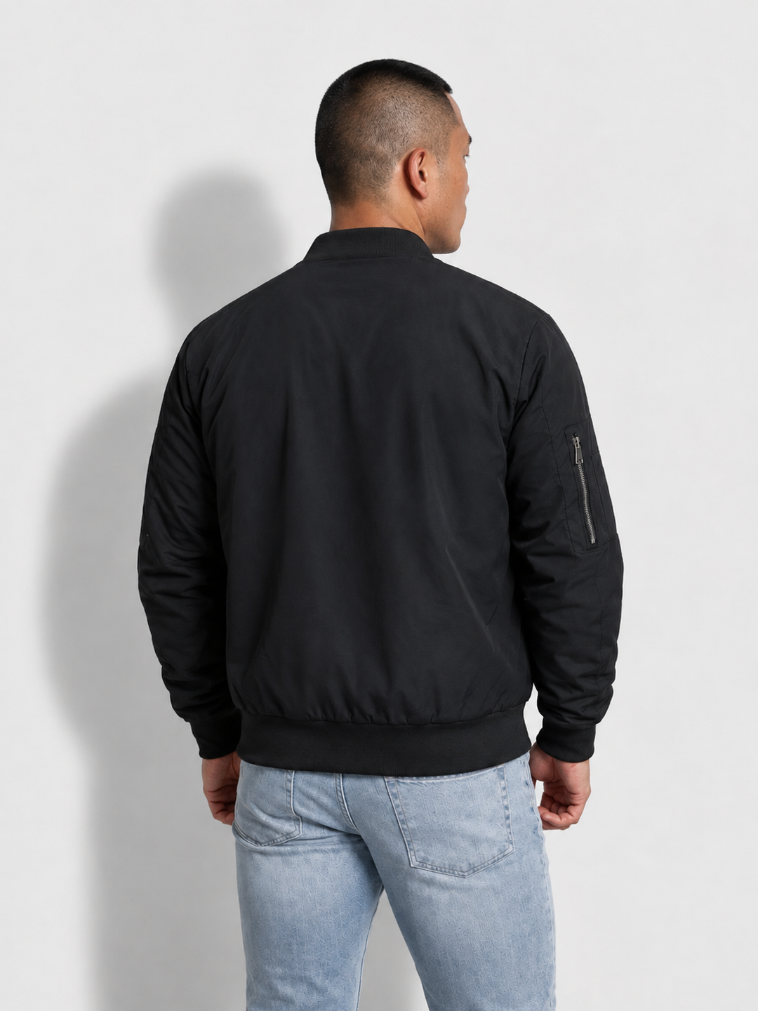 Men's Premium Bomber Jacket - Black
