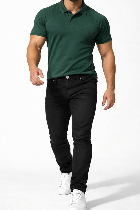 Men's Fitted Stretchy Pants - Black