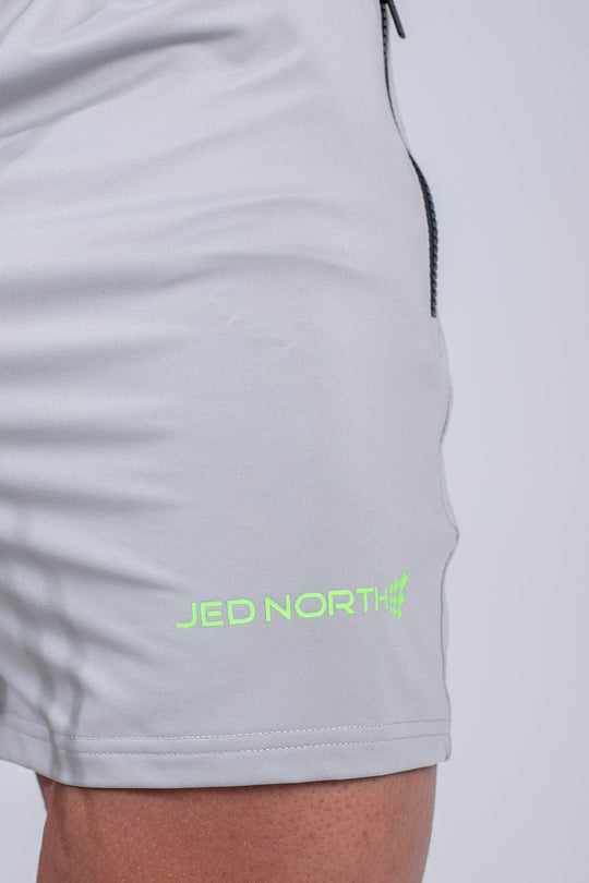 Agile Bodybuilding 4'' Shorts w Zipper Pockets - Platinum Gray