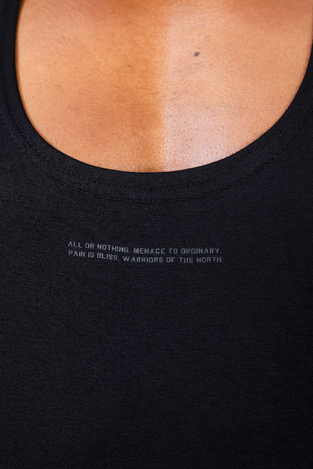 Classic Bodybuilding Racerback Stringer - Quote Black