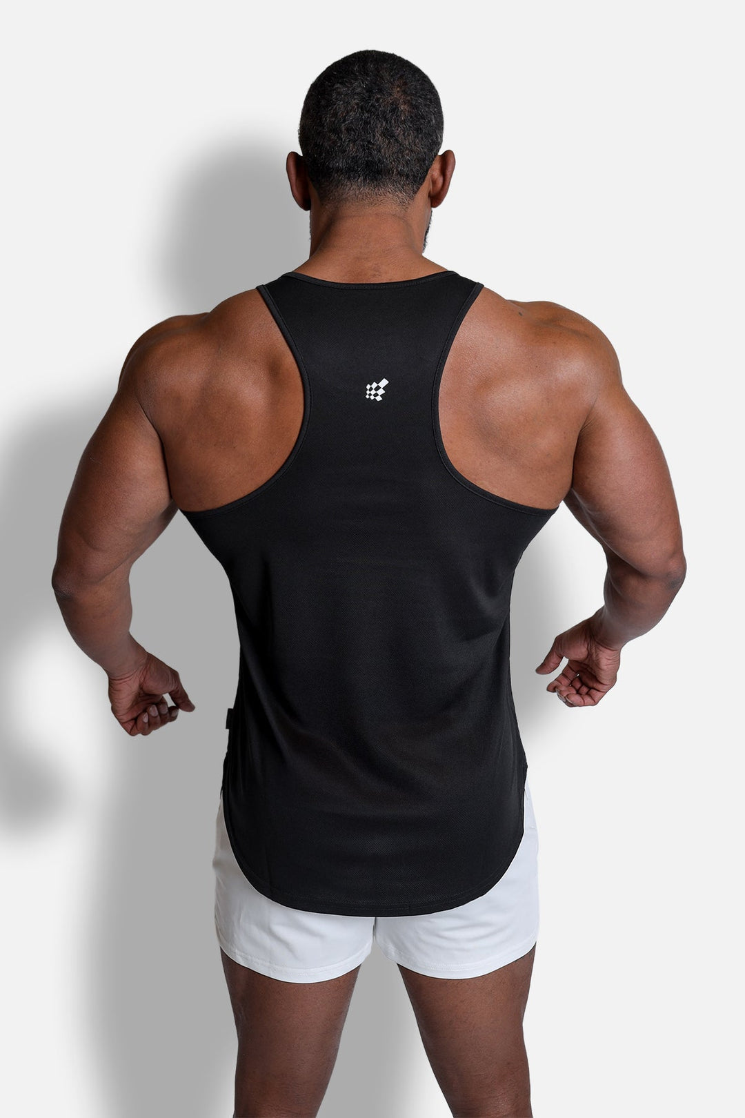 Fast-Dry Bodybuilding Workout Stringer - Black USA Logo