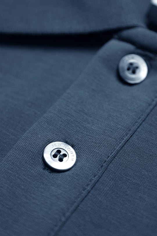 Muscle Fit All-Day Polo T-Shirt - Storm Blue