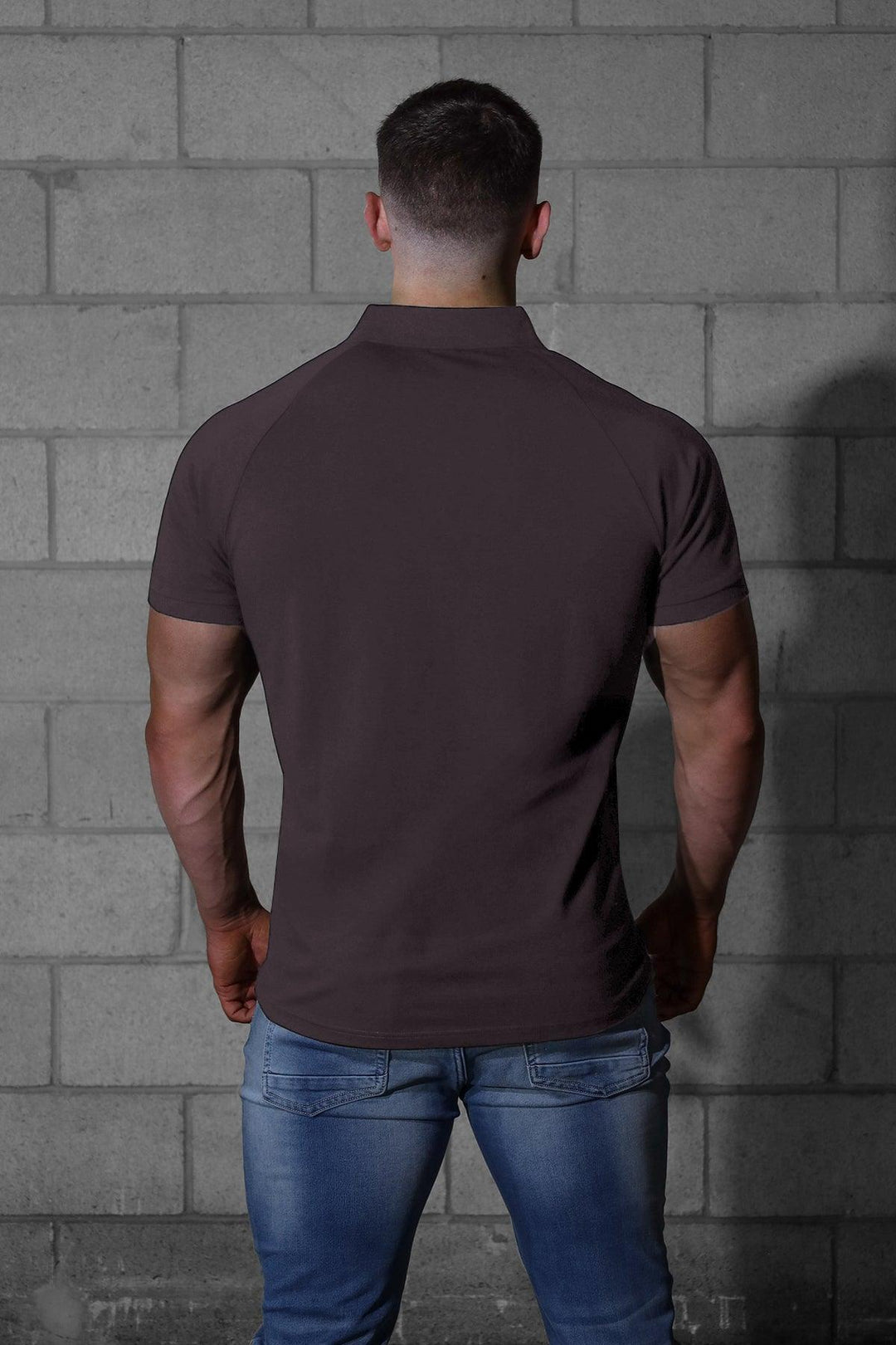 Muscle Fit All-Day Polo T-Shirt - Steel Gray