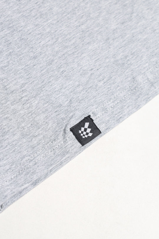 V Neck Muscle-Fit T-Shirt - Light Gray