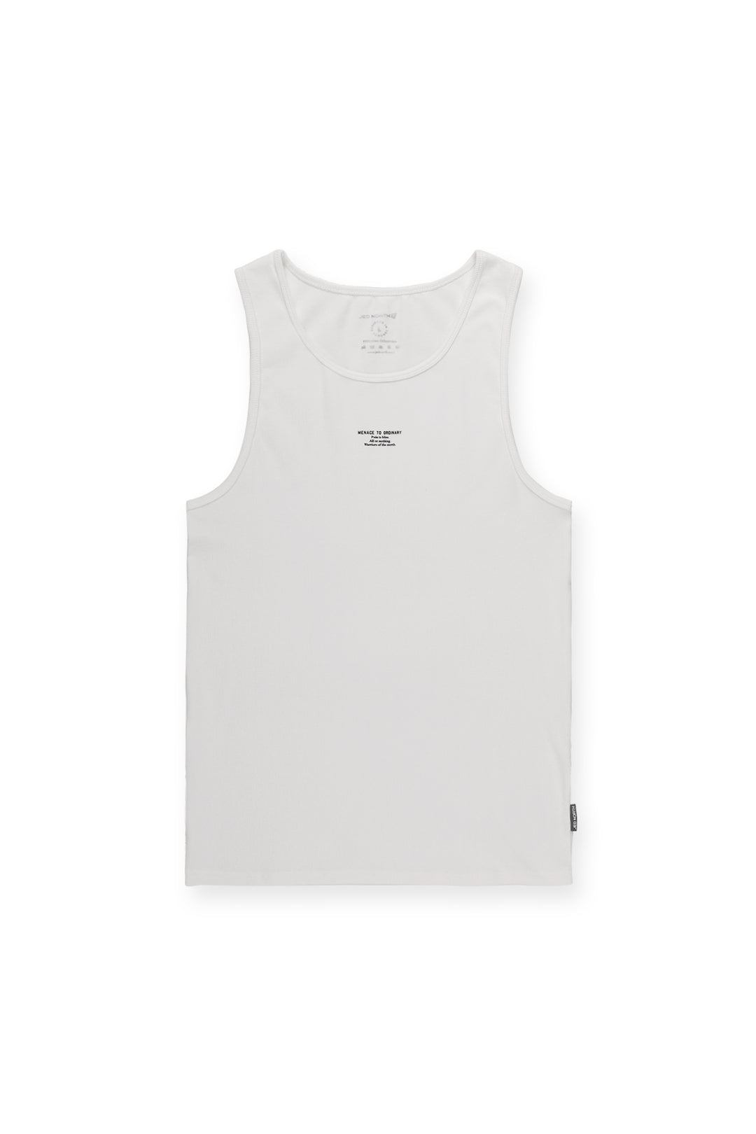 Ribbed Muscle Tank Top - White