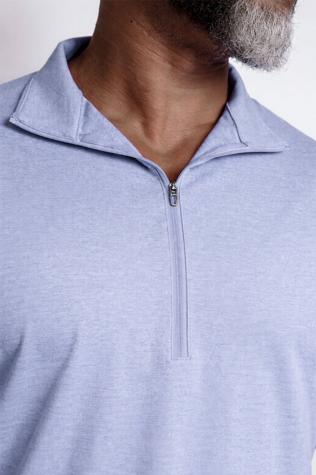 Quarter-Zip Training Long Sleeve - Heather Blue
