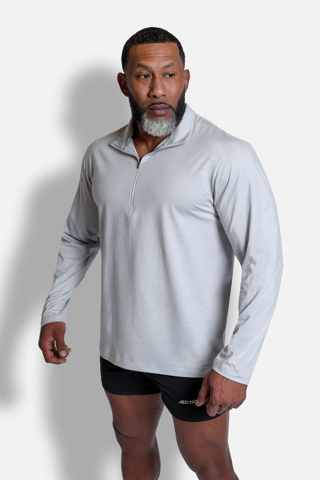 Quarter-Zip Training Long Sleeve - Heather Gray