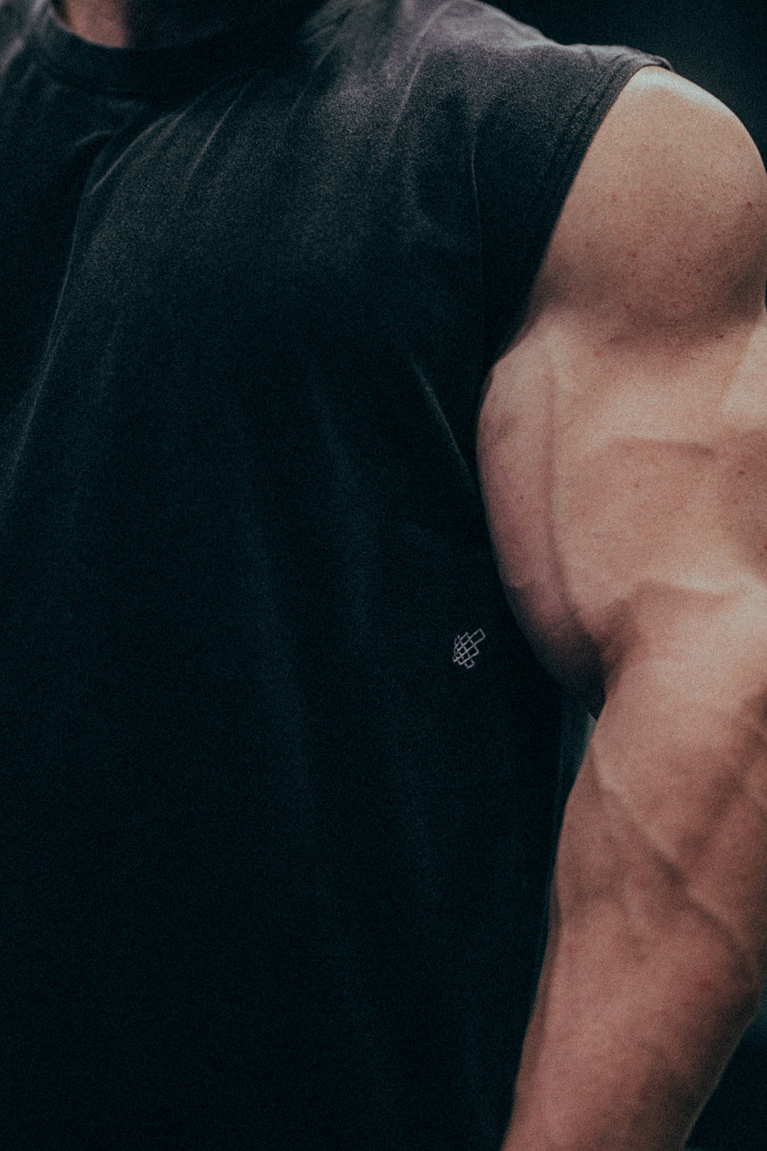 Retro Oversized Muscle Tee - Washed Black