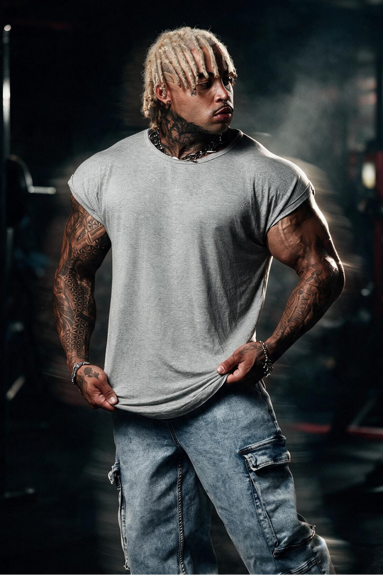 Evolve Cap Sleeve Muscle T-Shirt 2.0 - Light Gray