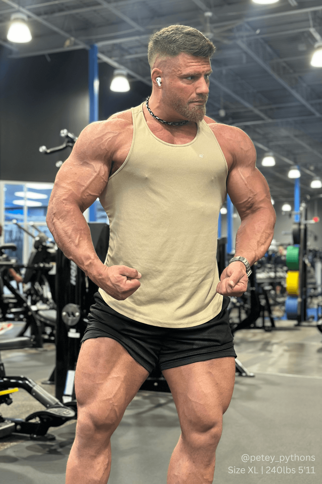 Fast-Dry Bodybuilding Workout Stringer - Khaki