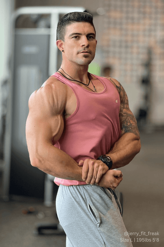 Fast-Dry Bodybuilding Workout Stringer - Salmon