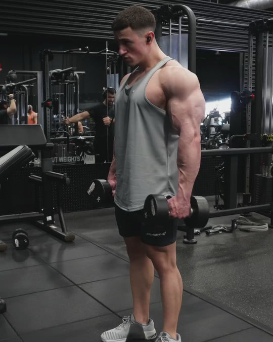 Fast-Dry Bodybuilding Workout Stringer - Silver