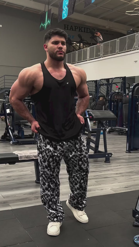 Vintage Flex Joggers - B&W Paint Brushes