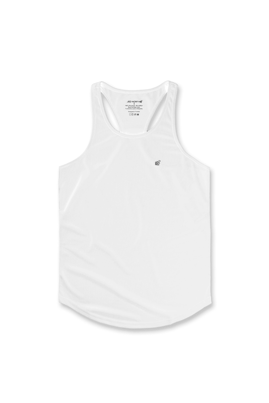 Dri-Fit Workout Bodybuilding Stringer - White - Jed North